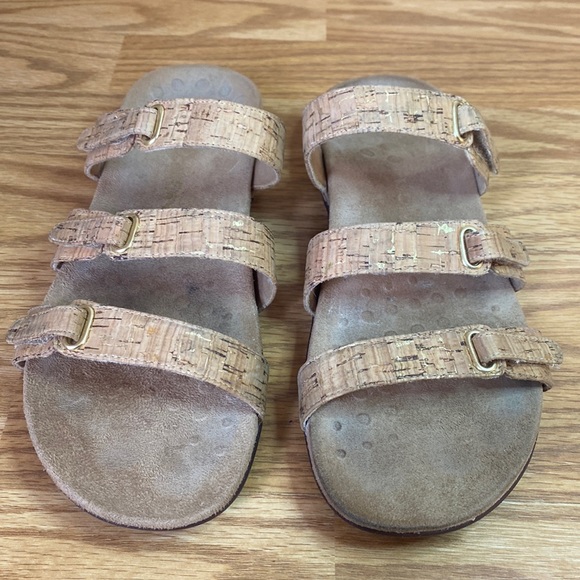 Vionic Aubrey Strap Sandals Shoes Women’s US Size 9 Brown Cork Orthotic - Picture 8 of 12